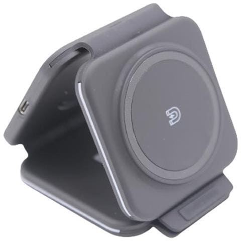 Caricatore Wireless 3 In 1 Stazione Di Ricarica Pieghevole Magnetica Ricarica Rapida Black - Foto 1
