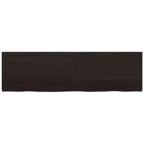 Piano Bagno Marrone Scuro 180x50x (2-4) cm Legno Trattato - Foto 2