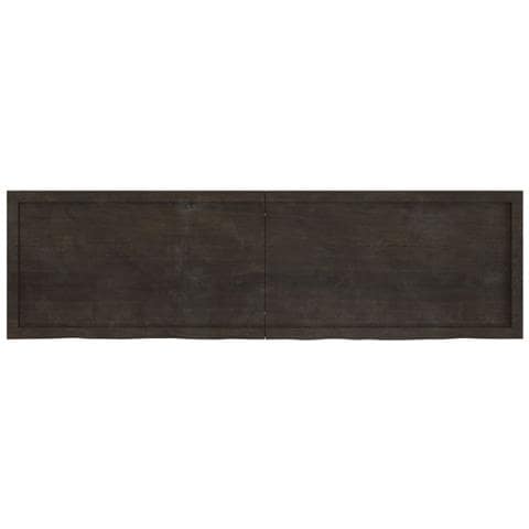 Piano Bagno Marrone Scuro 180x50x (2-4) cm Legno Trattato - Foto 10
