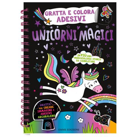 Sarah Wade - Unicorni magici. Gratta e colora adesivi. Ediz. a colori. Con Prodotti vari: matita di legno - Foto 2