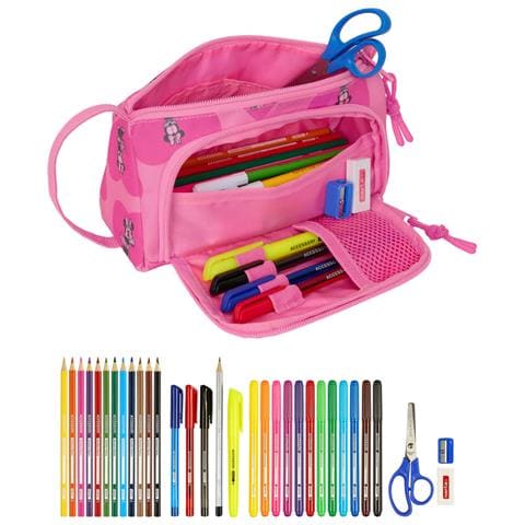 Astuccio Per La Scuola Con Accessori Minnie Mouse Loving Rosa 20 X 11 X 8.5 Cm (32 Pezzi) - Foto 4