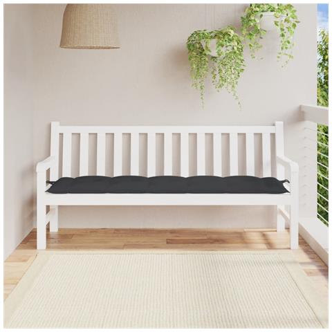 Cuscino Per Panca Nero 180x50x7 Cm In Tessuto Oxford - Foto 1