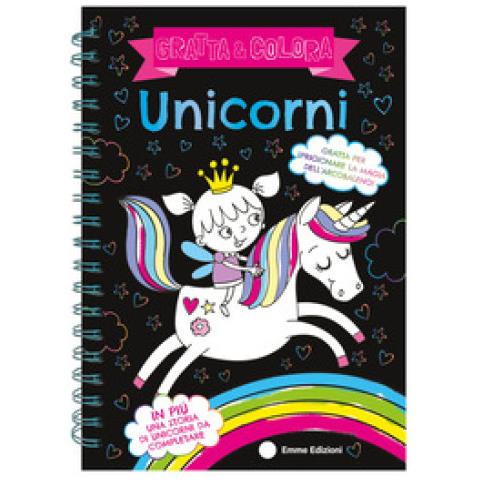 Sarah Wade - Unicorni. Gratta e colora. Ediz. a colori. Ediz. a spirale. Con matita di legno - Foto 1