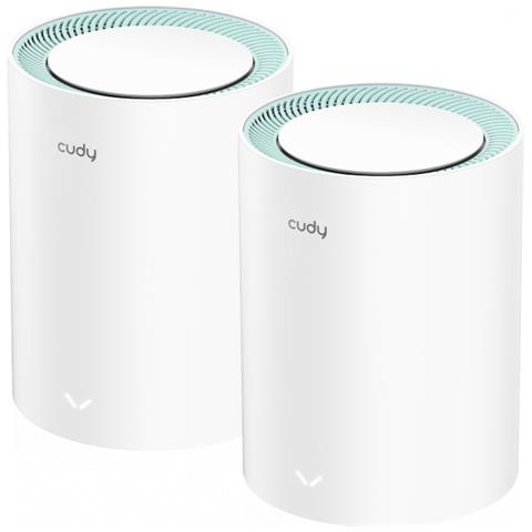 M1300 2-PACK sistema Wi-Fi Mesh Dual-band (2.4 GHz / 5 GHz) Wi-Fi 5 (802.11ac) Bianco 1 Interno - Foto 1