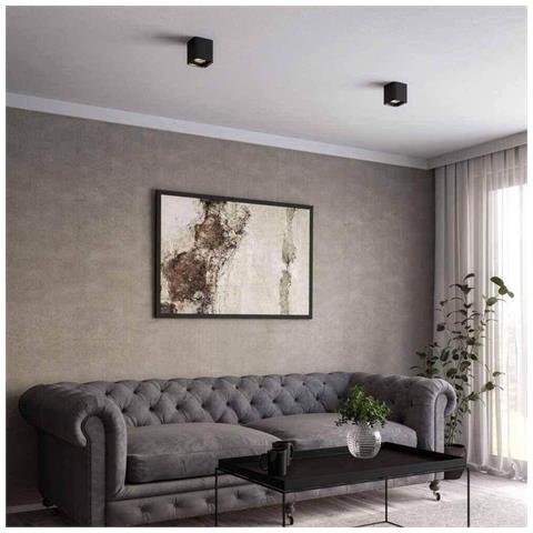 Porta Faretto Orientabile Da Soffitto Portafaretto Supporto Esterno Nero P34n1 - Foto 7