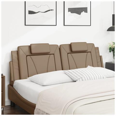Cuscino Testiera Cappuccino 160 Cm In Similpelle - Foto 3