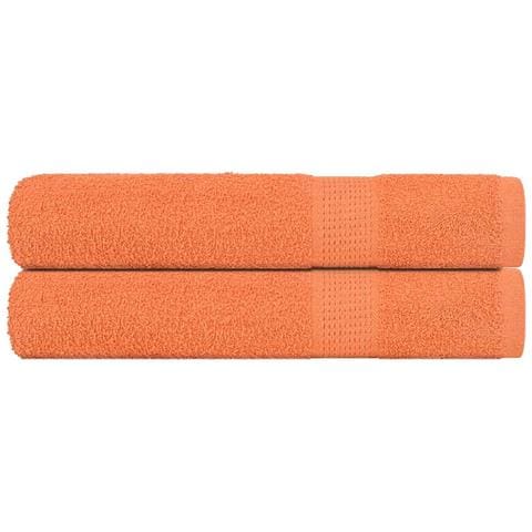Asciugamani Sauna 2 Pz Arancioni 80x200cm 360g /m 100% Cotone - Foto 1