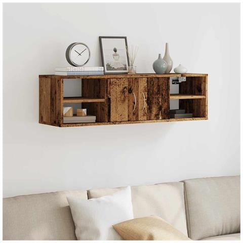 Armadietto A Muro Legno Vecchio 101x30x29 Cm In Truciolato - Foto 3