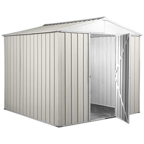 Capanno Per Esterno In Lamiera Di Acciaio Zincata 275x175cm X H 212cm - 87 Kg - 4,81mq Bianco - Foto 2