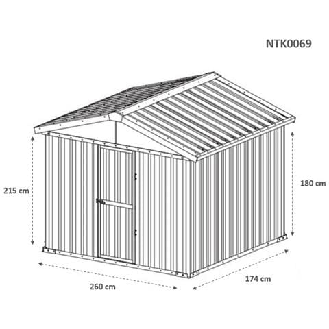 Capanno Per Esterno In Lamiera Di Acciaio Zincata 275x175cm X H 212cm - 87 Kg - 4,81mq Bianco - Foto 11