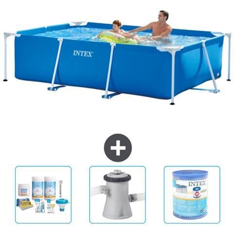 Piscina Fuori Terra - Rettangolo - 260x160x65 Cm - Blu - Include Accessori Coordinati A66 - Foto 1