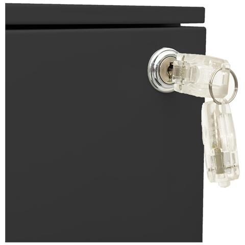 Lusso Casadino -  Schedario Mobile Antracite 39x45x67 Cm In Acciaio - Foto 8