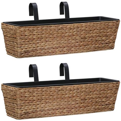 Lusso Casadino - Fioriere 2 Pz In Giacinto Intrecciato - Foto 2