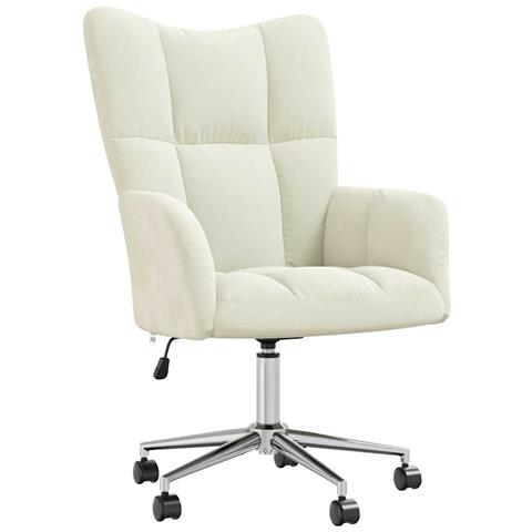 Lusso Casadino -  Sedia Relax Bianco Crema Velluto - Foto 1