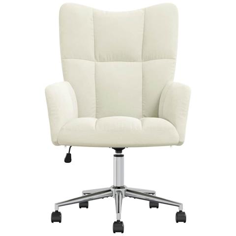 Lusso Casadino -  Sedia Relax Bianco Crema Velluto - Foto 2