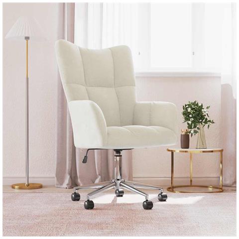 Lusso Casadino -  Sedia Relax Bianco Crema Velluto - Foto 8