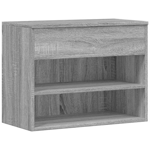 Lusso Casadino -  Scarpiera Grigio Sonoma 60x30x45 Cm In Legno Multistrato - Foto 1