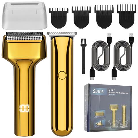 Rasoio Elettrico Alternativo E Tagliacapelli 2 In 1 Gold - Foto 1