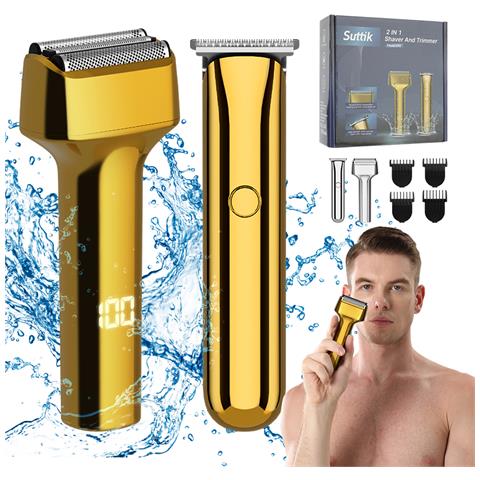 Rasoio Elettrico Alternativo E Tagliacapelli 2 In 1 Gold - Foto 2