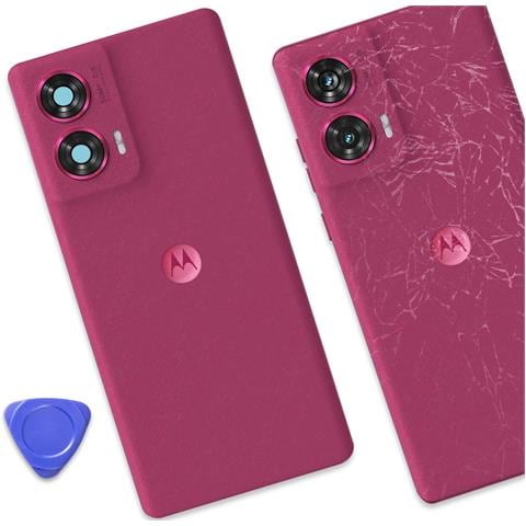 Vetro Posteriore Originale Edge 50 Fusion Rosso, Fucsia - Foto 2