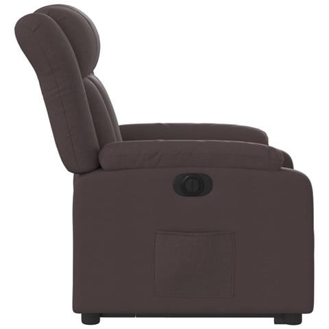 Poltrona Alzapersona Reclinante Elettrica Marrone Scuro Tessuto - Foto 9