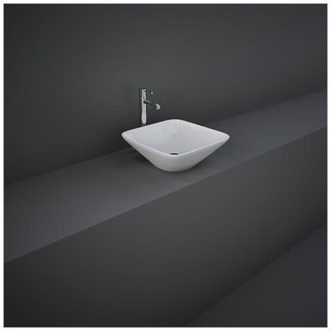 Lavabo Appoggio Quadrato - Bianco - Foto 1