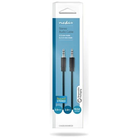 Cavo Da Jack Audio Stereo Maschio A Maschio Compatto Da 2 M, Nero - Foto 2