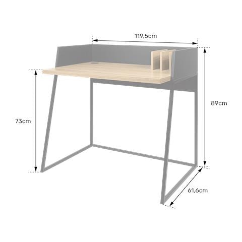 Scrivania In Legno E Nero Charles - Foto 2