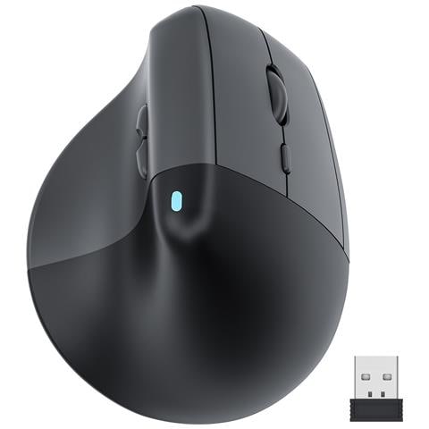 Mouse Ergonomico Bluetooth A Doppia Modalità Ricaricabile Con Dpi Regolabile Black - Foto 1
