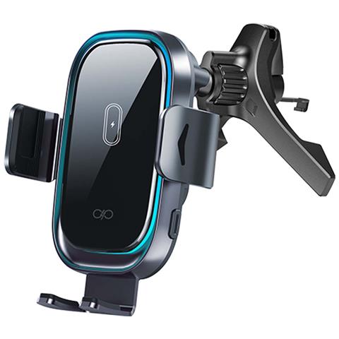 Supporto Auto Con Carica Wireless 15w Qi Veloce, Nero - Foto 1