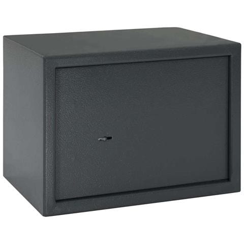 Cassaforte con blocco Grigio 25 x 35 x 25 cm Acciaio - Foto 1