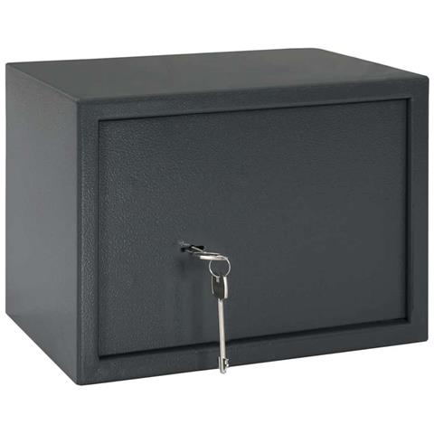 Cassaforte con blocco Grigio 25 x 35 x 25 cm Acciaio - Foto 2