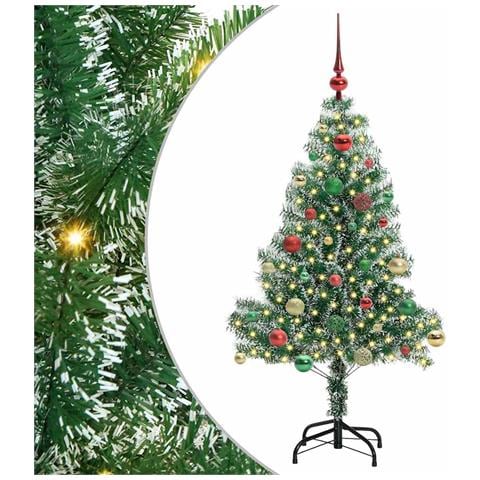 Albero di Natale Artificiale Imbiancato con Luci LED 150 cm - Foto 1