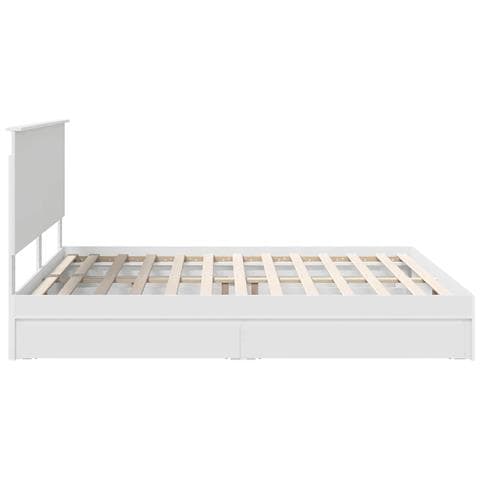 Letto con Contenitore Bianco 200 x 200 cm Legno multistrato - Foto 9