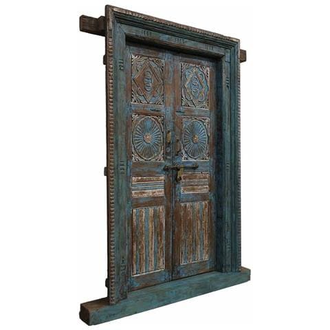 Porta In Legno Marrone 127x19x213h Cm - Foto 1