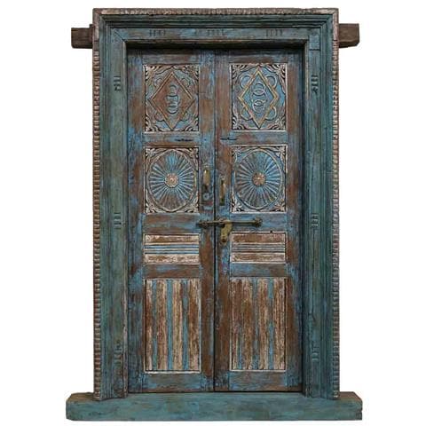 Porta In Legno Marrone 127x19x213h Cm - Foto 2