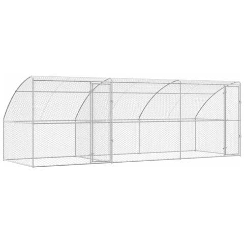 Cuccia per cani 3 pcs Argento 6 x 2 x 2 m Acciaio zincato - Foto 1