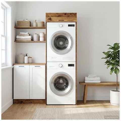 Mobiletto per lavatrice Legno vecchio 67,5 x 68 x 200 cm - Foto 2