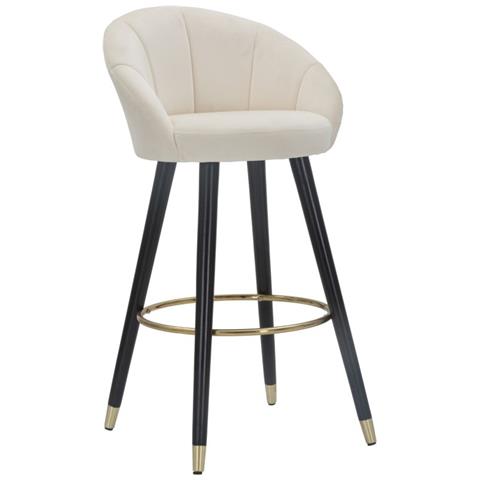 Sgabello Da Bar Prague Crema - 55 X 56 X H 104 Cm - Foto 1