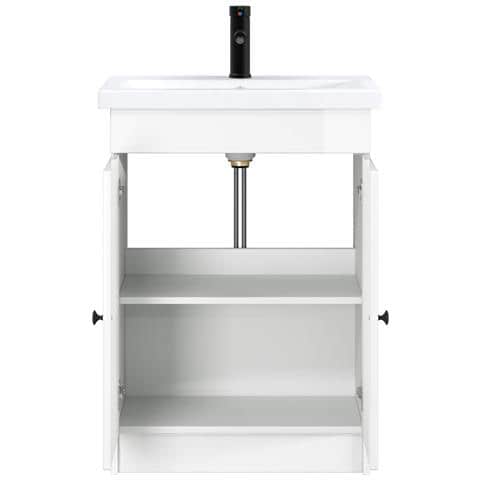 Set di mobili per il bagno Bianco Lucido 56 x 37,5 x 81 cm - Foto 2