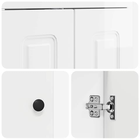 Set di mobili per il bagno Bianco Lucido 56 x 37,5 x 81 cm - Foto 9