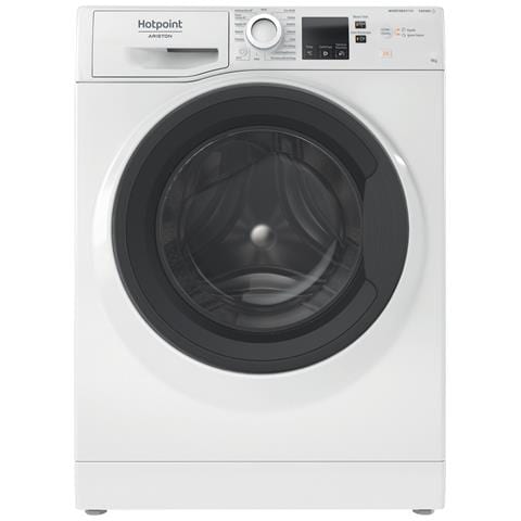 Ariston NF98WK IT STD 9kg, Classe A-20%, Bianco, Motore Inverter 1400 giri, Display digitale, Vapore, Porta nera - Foto 1