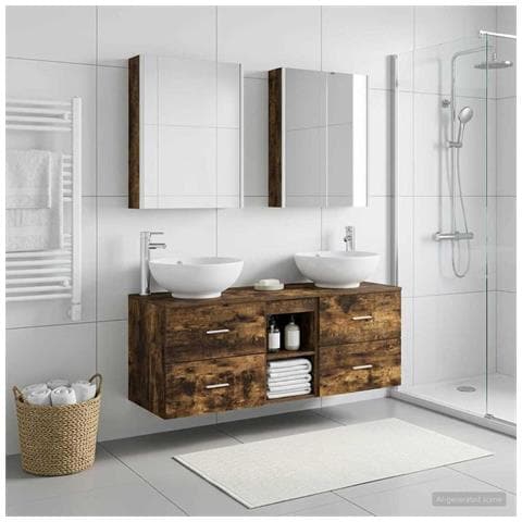 Set di mobili per il bagno 5 pcs Rovere Fumo - Foto 2
