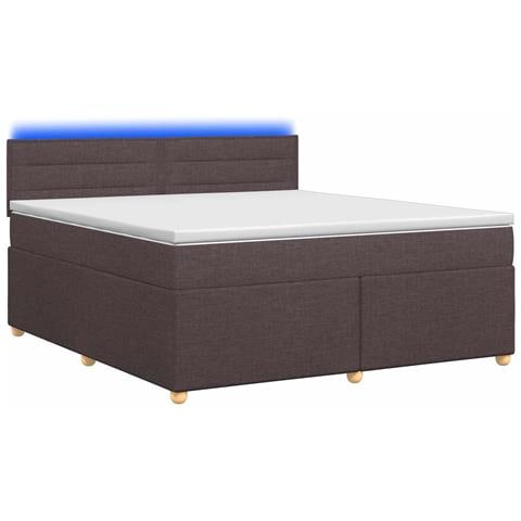 Letto box spring con materasso Marrone Scuro 140 x 200 cm - Foto 1