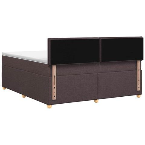 Letto box spring con materasso Marrone Scuro 140 x 200 cm - Foto 9