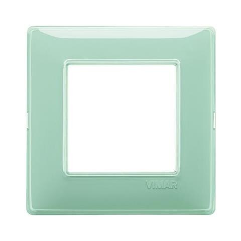 Placca Menta 1, 2, 3, 4 Moduli Plana Reflex Tecnopolimero - Menta 2 Posti Tecnopolimero - Plastica Placche - Foto 1