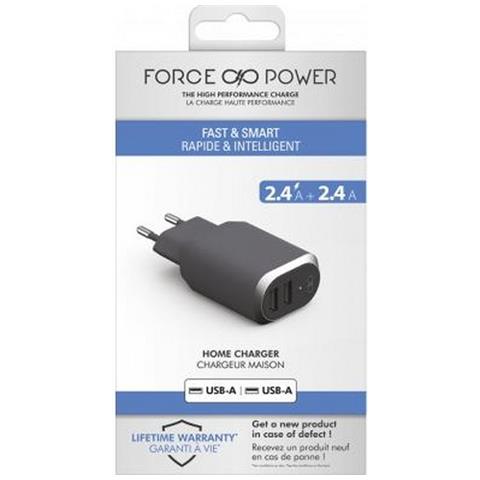 Caricabatterie 2x Porte Usb 4.8a Garanzia A Vita - Grigio - Foto 9