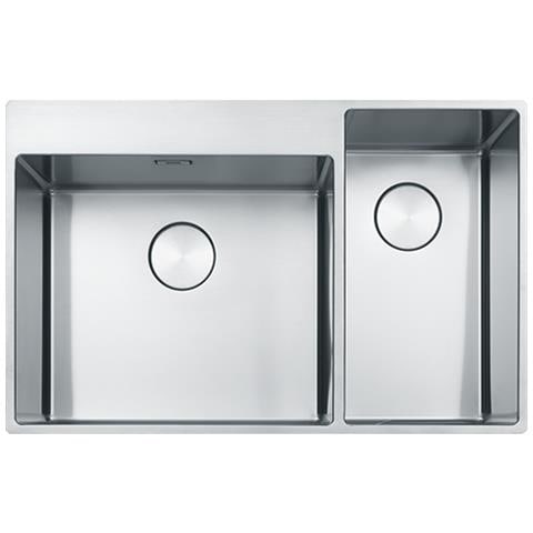 Box Center BXX 220-50-27 Lavello da Incasso 1 e 1/2 Vasche con Dimensioni 82 x 51 cm Colore Inox - Foto 1