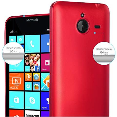 Custodia Compatibile Con Nokia Lumia 640 Xl In Rosso Metallico - Coperchio Protettivo In Silicone Tpu Flessibile - Foto 2