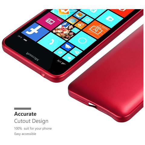 Custodia Compatibile Con Nokia Lumia 640 Xl In Rosso Metallico - Coperchio Protettivo In Silicone Tpu Flessibile - Foto 8